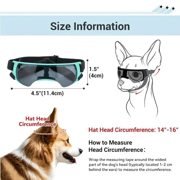 Small Dog Hat and Goggles Set Adjustable Sun Hat UV Protection Puppy Sunglasses - Picture 3 of 11